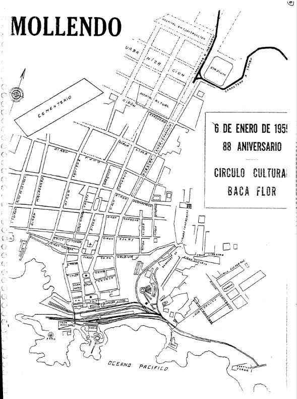 Mollendo 6 de Enero del 1959 - 88° aniversario Circulo Cultural Carlos Baca Flor