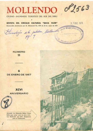 Mollendo Ciudad Balneario Turistico del sur del Perú 1967 N°11