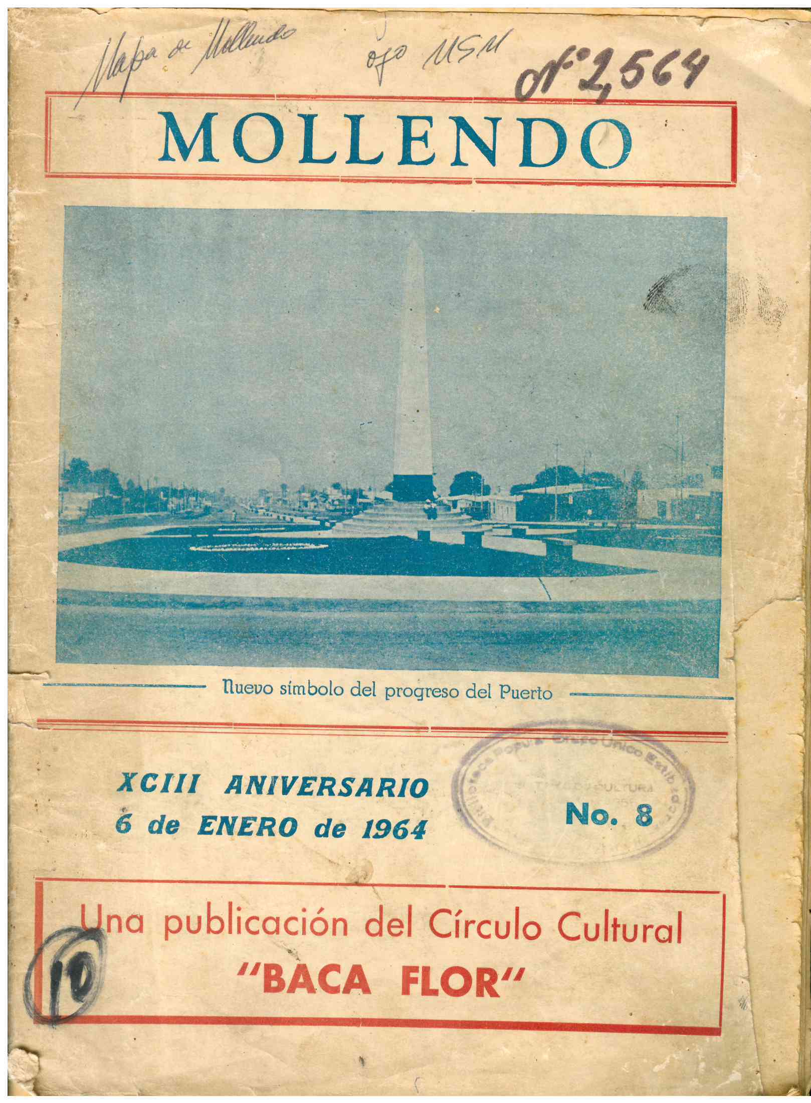 Mollendo nuestro simbolo del progreso del puerto 1964 N°8