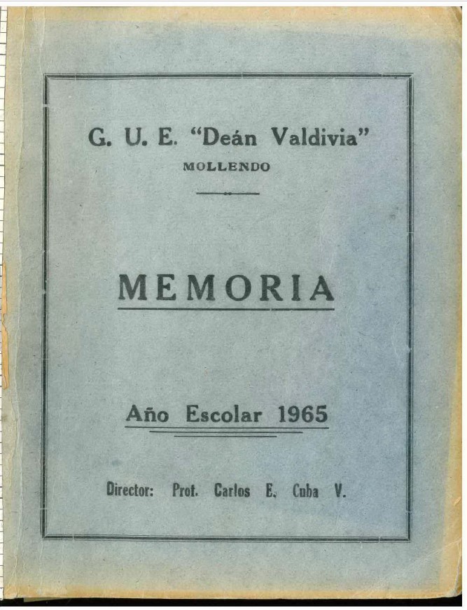 GUE Dean Valdivia Mollendo - Memoria