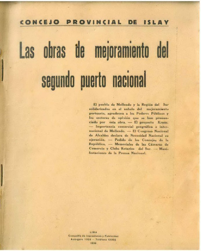 Las obras de mejoramiento del segundo puerto nacional