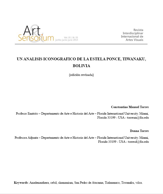 Un análisis iconográfico de la estela Ponce, Tiwanaku, Bolivia