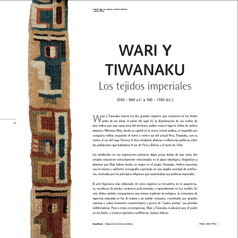 Wari y Tiawanaku - Los tejidos imperiales