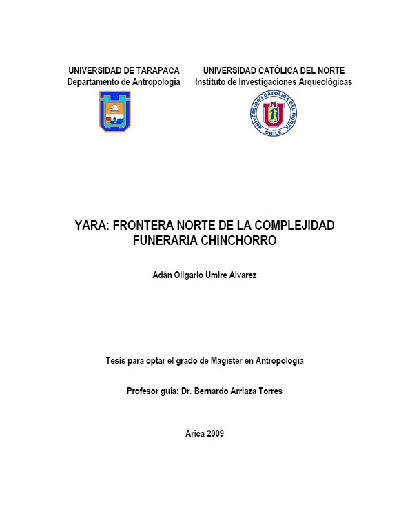 YARA FRONTERA NORTE DE LA COMPLEJIDAD FUNERARIA CHINCHORRO