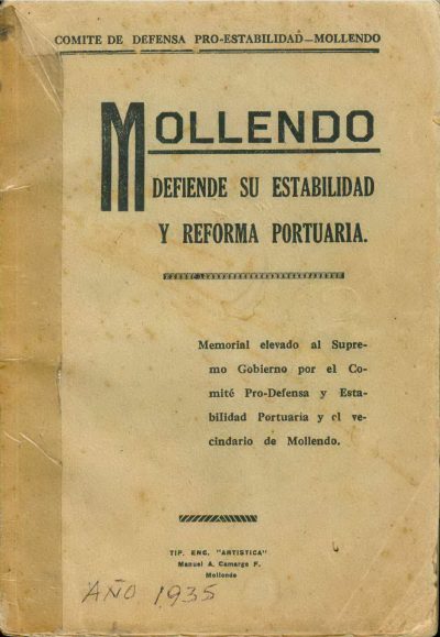 Mollendo defiende su estabilidad y reforma portuaria 1936