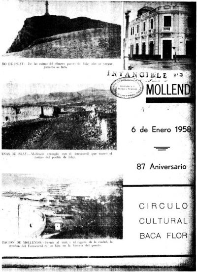 Mollendo 6 de Enero del 1958 - 87° aniversario Circulo Cultural Carlos Baca Flor