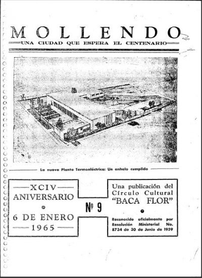 Mollendo Una Ciudad que Espera el Centenario XCIV Aniversario 6 de Enero 1965 N°9